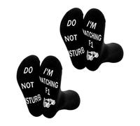 FDGGT 2 Pares De Calcetines Con Letras De Carreras, Calcetines Antideslizantes, Calcetines Divertidos, Calcetines De Regalo, Calcetines De Algodón A Media Pantorrilla