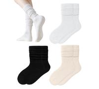 FDGGT 3 Pares De Medias, Calcetines Térmicos, Calcetines De Punto Para Mujer, Calcetines De Diseño Sencillo, Calcetines Elásticos Para Mujer
