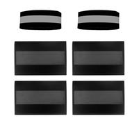 FDGGT 4 Parches Reflectantes Negros para Brazos Y 2 Muñequeras Reflectantes, Parches Reflectantes De Seguridad, Accesorios para Viajes Nocturnos, Decoración Reflectante para Ropa