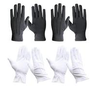 FDGGT 4 Pares De Guantes De Ceremonia, Guantes De Trabajo, Guantes De Poliéster, Guantes Suaves Y Transpirables, Accesorios De Vestir