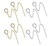 FDGGT 4 Pares De Pendientes Coles, Pendientes De Borlas Brillantes, Pendientes con Diamantes, Pendientes Largos, Joyería para Mujer