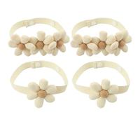 FDGGT 4 Piezas Correas De Cortina Florales, Correas De Cortina Creativas, Hebillas Elásticas para Cortinas, Accesorios para Cortinas, Correas para Decoración De Cortinas