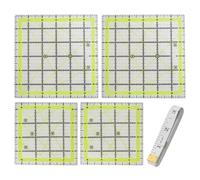 FDGGT 4 Reglas Cuadradas De Patchwork Y 1 Regla Suave, Herramientas De Patchwork Acrílico, Accesorios De Costura DIY, Regla De Sastre