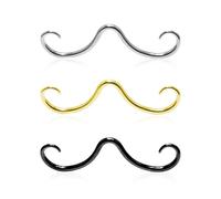 FDGGT Anillo De Acero Inoxidable para Nariz Y Bigote, Joyería para Piercing Corporal, Unisex, Joyería Creativa Personalizada para Nariz, 3 Uds.