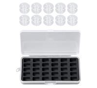FDGGT Caja De Bobina De 1 Pieza Y Bobina Transparente De 10 Piezas, Accesorios para Máquinas De Coser, Caja De Bobina De Plástico, Bobina De Máquina De Coser