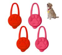 FDGGT Cole De Luz Nocturna De 4 Uds., Luz Nocturna con Estampado De Patas, Luz De Silicona para Correr para Perros, Luz Nocturna para Mascotas, Luz para Collar De Mascotas