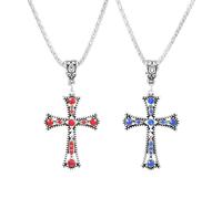 FDGGT Collar con Cole De Cruz De 2 Uds, Collar De Circonita Vintage, Collar Llamativo De Moda, Accesorios De Ropa, Collar Gótico