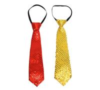 FDGGT Corbata de Lentejuelas para Hombre, 2 Piezas, Color Metálico, Tamaño 15x20 cm, Para Actuaciones en Escenario y Fiesta, Edad 13 Años en Adelante