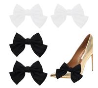 FDGGT Hebillas De Zapatos Con Lazo De 4 Piezas, Adornos De Zapatos Extraíbles, Adornos De Zapatos, Adornos De Ropa, Adornos De Mariposas Multifuncionales