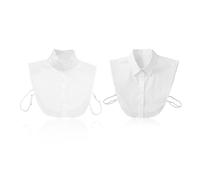 FDGGT Pack De 2 Collares Falsos Para Mujer, Cuellos De Camisa Versátiles, Collares Decorativos Para Ropa, Collares Desmontables