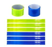 FDGGT Pack De 8 Pulseras Reflectantes, Bandas Reflectantes Largas para Uso En Exteriores, Pulseras Infantiles, Decoración Reflectante para Conducción Nocturna, Cinturones De Seguridad Reflectantes