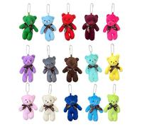 FDGGT Paquete De 15 Coles De Oso, Coles De Oso De Peluche, Coles De Dibujos Animados Lindos, Coles De Llavero Creativos