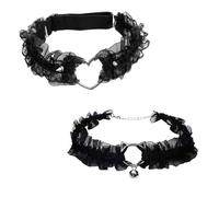 FDGGT Paquete De 2 Anillos De Encaje Para Piernas, Anillos Para Piernas En Forma De Corazón, Anillos Elásticos Para Piernas, Anillos Para Piernas De Moda, Artículos Para Fiestas