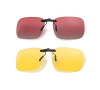 FDGGT Paquete De 2 Clips Para Gafas De Sol, Gafas Antideslumbrantes, Gafas De Moda, Clips Para Gafas Sin Montura, Equipo De Viaje Al Aire Libre