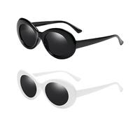 FDGGT Paquete De 2 Gafas Con Montura Redonda, Gafas De Moda, Accesorios Para Gafas De Fotografía, Gafas Retro, Accesorios De Ropa