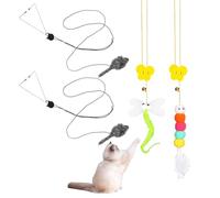 FDGGT Paquete De 4 Juguetes De Placer para Gatos, Juguetes De Fieltro Resistentes Al Desgaste, Juguetes Interactivos para Gatos, Juguetes Creativos para Gatos, Suministros para Mascotas