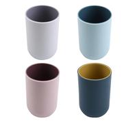 FDGGT Paquete De 4 Vasos para Enjuague Bucal, Vasos para Enjuague Bucal Simples, Vasos para Enjuague Bucal Doméstico, Accesorios para Cepillado De Dientes, Vasos De Plástico para Enjuague Bucal