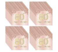 FDGGT Paquete De 40 Pañuelos De Papel para El 80 Cumpleaños, Accesorios para Fiestas De Cumpleaños, Decoraciones De Mesa para Fiestas, Servilletas Creativas