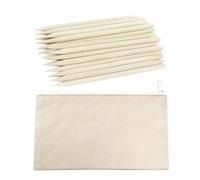 FDGGT Paquete De 50 Pinceles para Rascar Y Estuche De Almacenamiento De 1 Pieza, Bolígrafos De Madera para Rascar, Herramientas De Pintura para Niños, Accesorios para Rascar para Niños