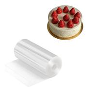 FDHBDF 1 rollo de lámina para bordes de tartas, 6 cm x 10 m, lámina de plástico para decoración de tartas, chocolate, mousse, postre, lámina de acetato, accesorios para hornear tartas, lámina