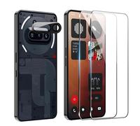 FDHYFGDY 2+1 Piezas Protector de Pantalla para Nothing Phone 3a Cristal Templado, Protector de cámara y película Protectora de Vidrio, Dureza 9H, Pantalla HD antiburbujas