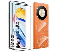 FDHYFGDY 2+2 Piezas Cristal Templado para Honor Magic 6 Lite, Protector de Cámara y Película Protectora de Vidrio, Dureza 9H, Sin burbujas,resistente a los arañazos, HD película protectora