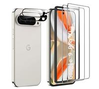 FDHYFGDY 2+2 Piezas para Google Pixel 9 Pro XL Cristal Templado, Protector de cámara y película Protectora de Vidrio con Marco de Montaje, Dureza 9H, Protector de Pantalla HD antiburbujas