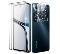 FDHYFGDY 2+2 Piezas Película Protectora para Realme C65 Cristal Templado, Protector de cámara y película Protectora de Vidrio, Dureza 9H, Protector de Pantalla HD antiburbujas para Realme C65 4G