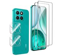 FDHYFGDY 2+2 Piezas Protector de Pantalla para Honor X8c Cristal Templado, Protector de cámara y película Protectora de Vidrio, Dureza 9H, Pantalla HD antiburbujas
