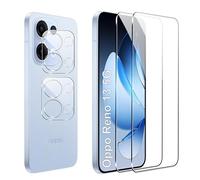 FDHYFGDY 2+2 Piezas Protector de Pantalla para Oppo Reno 13 5G Cristal Templado, Protector de cámara y película Protectora de Vidrio, Dureza 9H, Pantalla HD antiburbujas