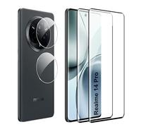 FDHYFGDY 2+2 Piezas Protector de Pantalla para Realme 14 Pro Cristal Templado, Protector de cámara y película Protectora de Vidrio, Dureza 9H, Pantalla HD antiburbujas