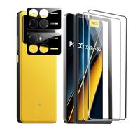 FDHYFGDY 2+2 Piezas Protector de Pantalla para Xiaomi Poco X6 Pro 5G Cristal Templado, Protector de Cámara y Película Protectora de Vidrio con Marco de Montaje, Dureza 9H, Sin Burbujas de Aire