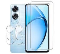 FDHYFGDY [2+2 Piezas Protector Pantalla para OPPO A60 4G, 2 Piezas Cristal Templado + 2 Piezas de protección de cámara, HD Vidrio Protector,dureza 9H