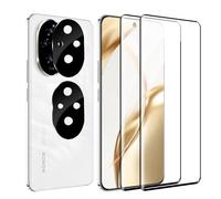 FDHYFGDY 2 Piezas Cristal Templado para Honor 200 5G Protector de Pantalla, 2 Piezas Película de Vidrio para Cámara, Dureza 9H, Protector de Pantalla Antiarañazos y Antiburbujas