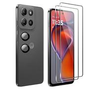 FDHYFGDY 2 Piezas Cristal Templado para Motorola Moto G15/Moto G15 Power Protector de Pantalla, 2 Piezas Película de Vidrio para Cámara, Dureza 9H, Protector de Pantalla Antiarañazos y Antiburbujas
