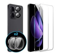 FDHYFGDY 2 Piezas Cristal Templado para Oppo Reno 13 F/FS 5G/4G Protector de Pantalla, 2 Piezas Película de Vidrio para Cámara, Dureza 9H, Protector de Pantalla Antiarañazos y Antiburbujas