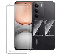 FDHYFGDY 2 Piezas Cristal Templado para Realme C75 4G/Realme 14x 5G Protector de Pantalla, 2 Piezas Película de Vidrio para Cámara, Dureza 9H, Protector de Pantalla Antiarañazos y Antiburbujas