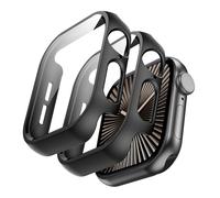 FDHYFGDY 2 Piezas Funda para Apple Watch Series 10 42mm, Funda Protectora de PC Integral con Protector de Pantalla, película Protectora Compatible con Apple Watch Series 10 42mm- Negro