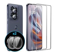 FDHYFGDY 2 Piezas para Motorola Edge 50 Neo Cristal Templado, 2 Piezas Película de Vidrio para Cámara, Dureza 9H, Protector de Pantalla Secundario Antiarañazos y Antiburbujas