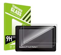 FDHYFGDY 2 Piezas Protector de Pantalla para Raspberry Pi Touch Display 2 (7 pulgadas,2024) Cristal Templado, Resistente a Rayones, Sin Burbujas, Dureza 9H, Protector de Pantalla HD