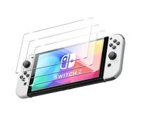 FDHYFGDY 3 Piezas Protector de Pantalla para Nintendo Switch 2 2025 Cristal Templado, Resistente a Rayones, Sin Burbujas, Dureza 9H, Protector de Pantalla HD