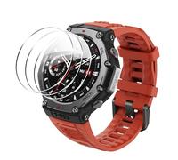 FDHYFGDY 3 Piezas Protectores de Pantalla para Amazfit T-Rex 3 48mm Cristal Templado, Película Protectora Dureza 9H, [Sin Burbujas] [Antirrayas]