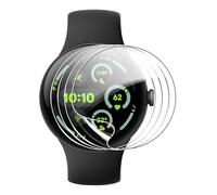 FDHYFGDY 4 Piezas Película Protectora para Google Pixel Watch 3 45mm TPU Flexible para Protector de Pantalla Iwatch de 45mm Película de Pantalla Transparente HD Suave sin Burbujas Cobertura Completa