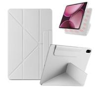 FDHYFGDY Carcasa magnética para OnePlus Pad 3 13.2" Funda protectora, nueva funda de piel sintética triple plisada con función de espera/despertador automático - Gris