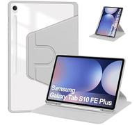 FDHYFGDY Cubierta Rotatable Funda para Samsumg Galaxy Tab S10 Fe Plus/S10 Fe+ 13.1 Pulgadas con S Pilador S, Cubierta Protectora Giratoria de 360 Grados de Soporte Transparente (Gris)