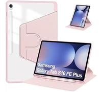 FDHYFGDY Cubierta Rotatable para Samsumg Galaxy Tab S10 Fe Plus/S10 Fe+ 13.1 Pulgadas con S Pilador S, Cubierta Protectora Giratoria de 360 Grados de Soporte Transparente (Rosa)