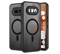 FDHYFGDY Funda Magnética para Nothing Phone 4a, Carcasa Rígida de PC Ultrafina y Resistente a Arañazos + Silicona Suave Antideslizante en el Lateral, Carcasa Esmerilada Translúcida
