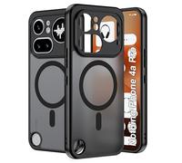 FDHYFGDY Funda Magnética para Nothing Phone 4a Pro, Carcasa Rígida de PC Ultrafina y Resistente a Arañazos + Silicona Suave Antideslizante en el Lateral, Carcasa Esmerilada Translúcida