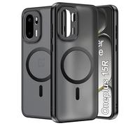FDHYFGDY Funda Magnética para OnePlus 15R, Carcasa Rígida de PC Ultrafina y Resistente a Arañazos + Silicona Suave Antideslizante en el Lateral, Carcasa Esmerilada Translúcida