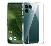 FDHYFGDY Funda para Fairphone 6 Fundas+1x Protector Pantalla, Carcasa Protectora Funda de Silicona Transparente a Prueba de Golpes, Funda Transparente Delgada y Suave de TPU